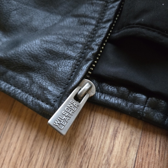 Wilsons Leather Jacket Zip & Button 3M Thinsulate Lining Men's Size Medium - Picture 4 of 10